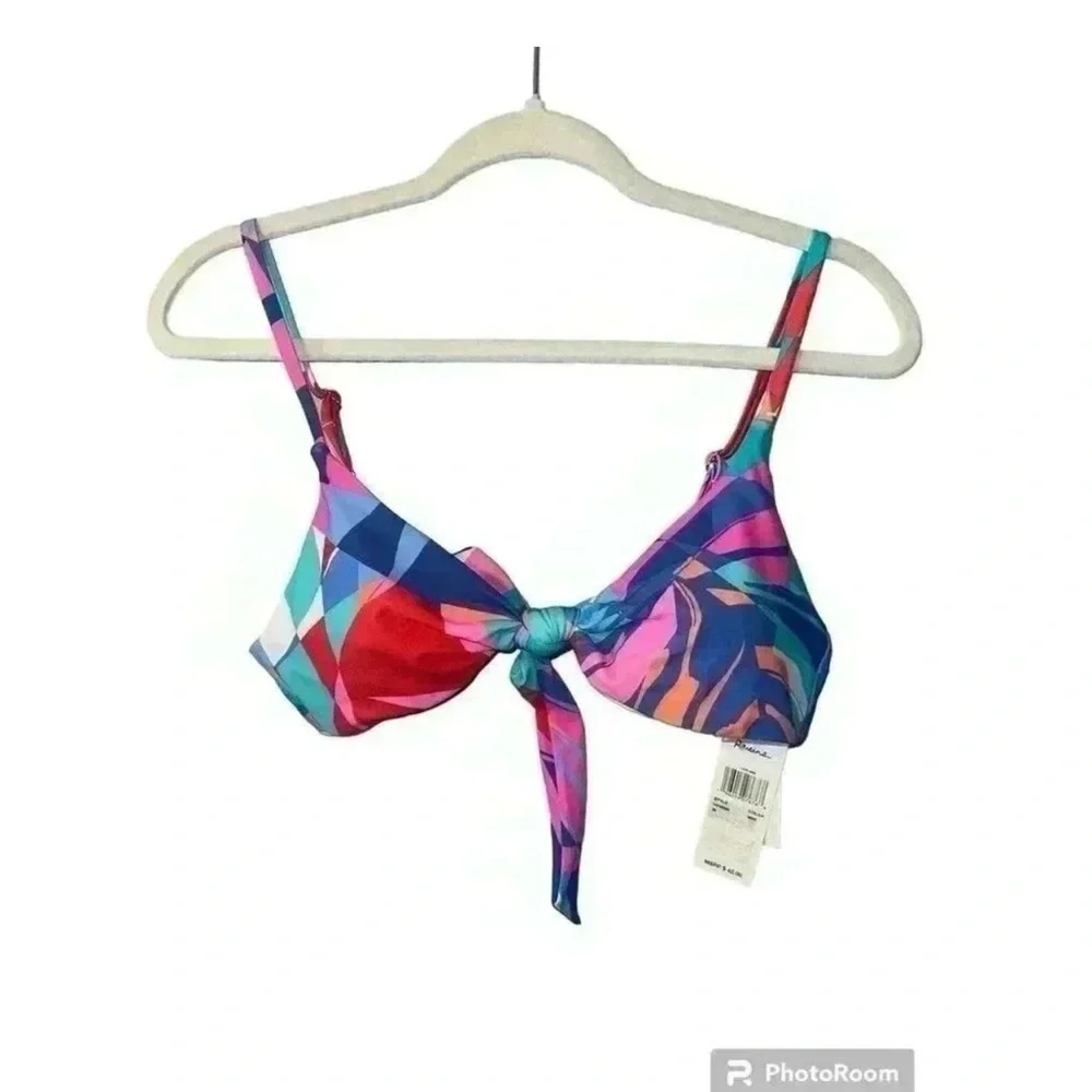 Raisins Bright Idea Love Abstract Print Bikini Set, M (top)/L (bottom) - Picture 2 of 13